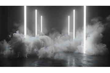 Elegancka gala korporacyjna ze sceną pokrytą gęstym, niskim dymem z wytwornicy SHOWplus JD52.